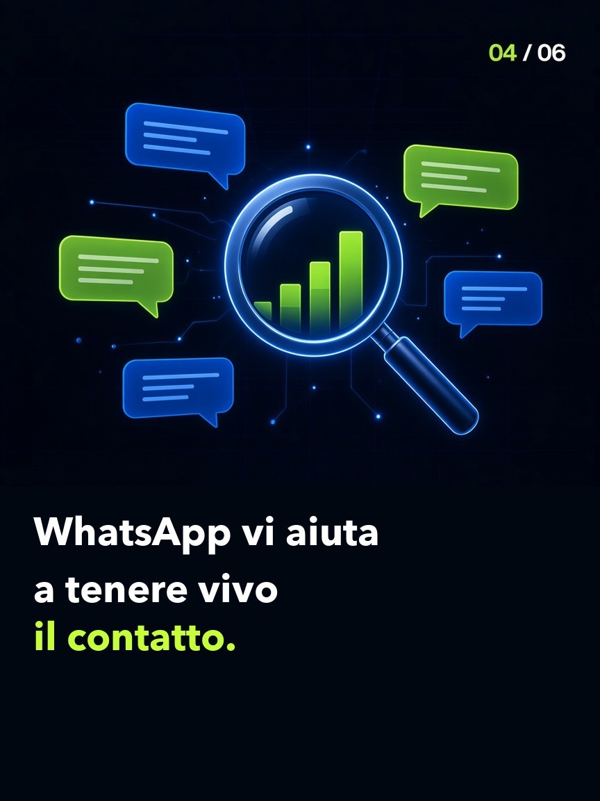 WhatsApp ti aiuta a non perdere il contatto.