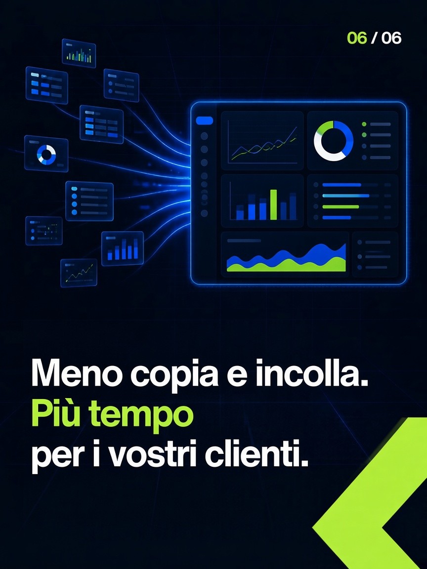 Meno copia e incolla. Più tempo per i tuoi clienti.