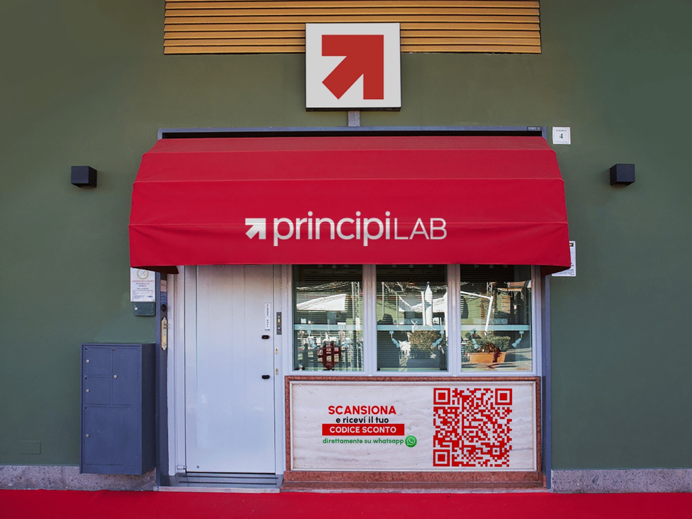 Flusso QR verso WhatsApp in store